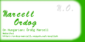 marcell ordog business card