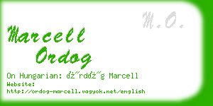 marcell ordog business card